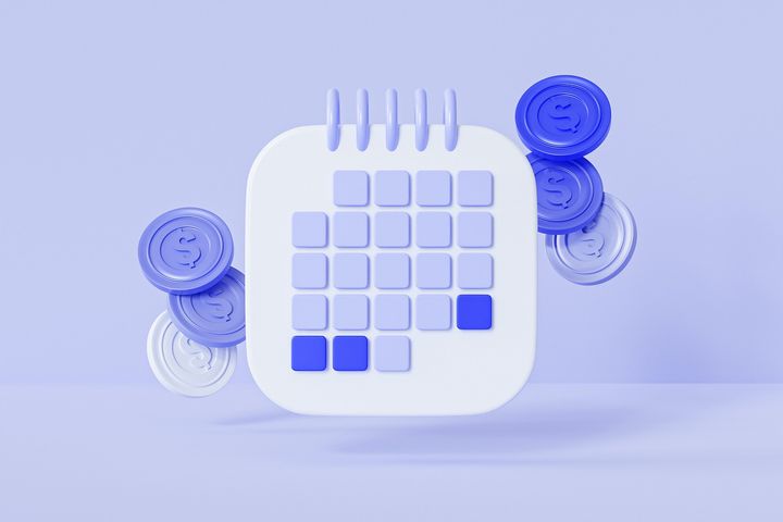 3d blue calendar